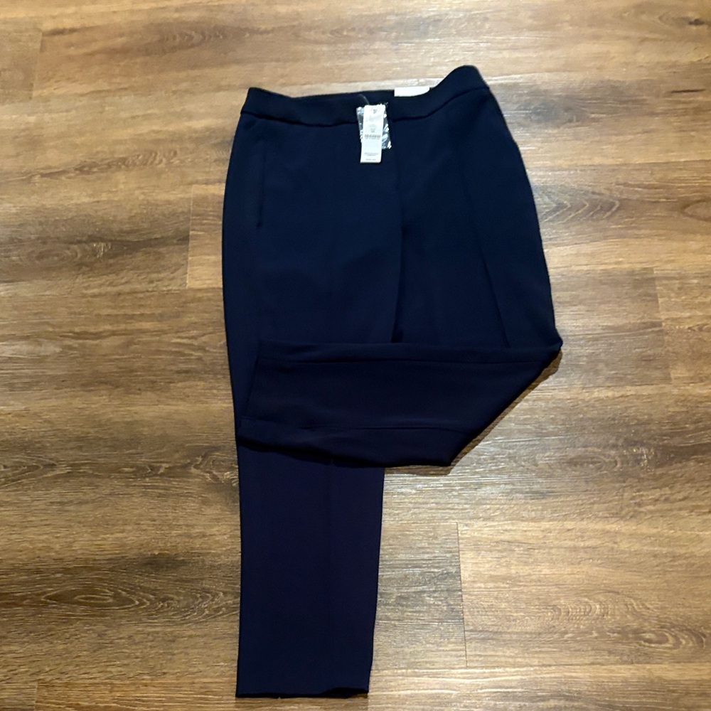 White House Black Market Navy Slim Crop pants